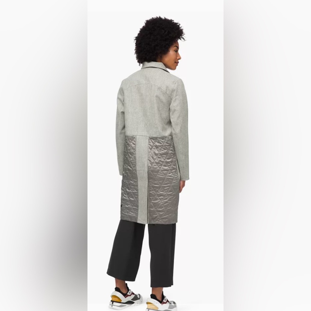 Lululemon Roam Far Wool Coat. Gray. Size 8. - Picture 3 of 9